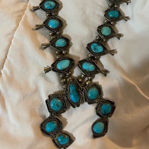 Turquoise Squash Blossom necklace.